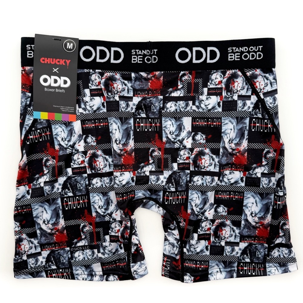 Odd Sox Chucky Boxer Briefs Mens Medium Underwear Child’s Play Move Fun Gift